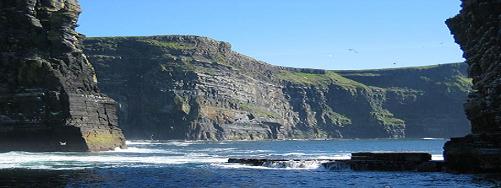 The Cliffs of Moher from the sea